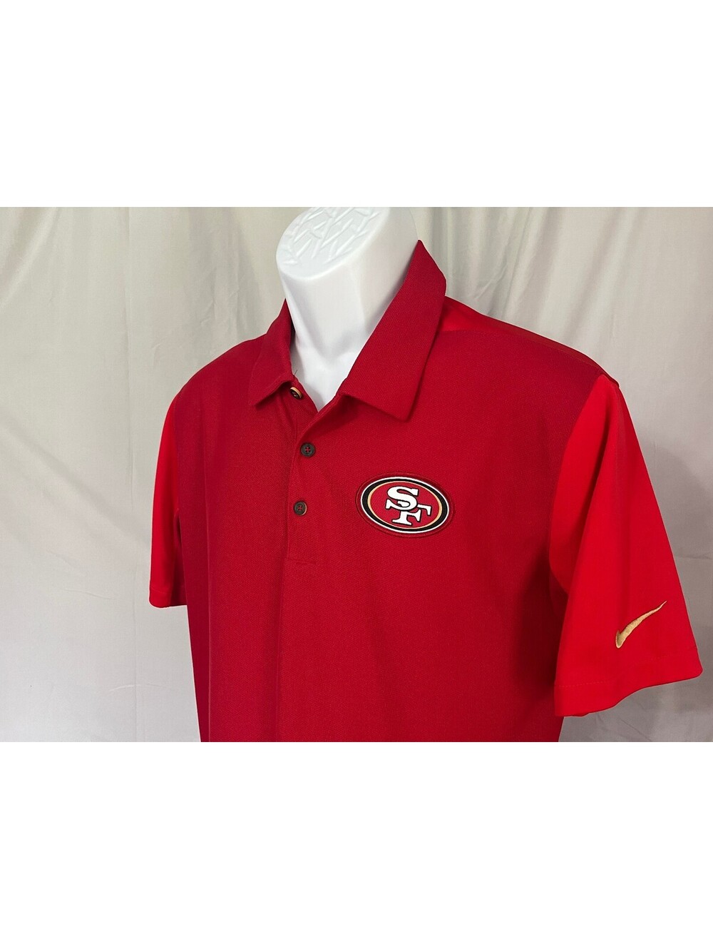 Nike Dri-Fit Men's Red on Red San Francisco 49ers On-Field Golf Polo Shirt M